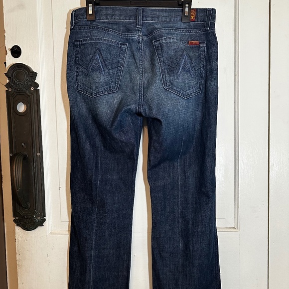 7 Seven for All Mankind A Pocket Jeans Y2k Dark Wash - Picture 1 of 12